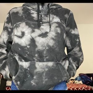 Black tie dye turtleneck sweater